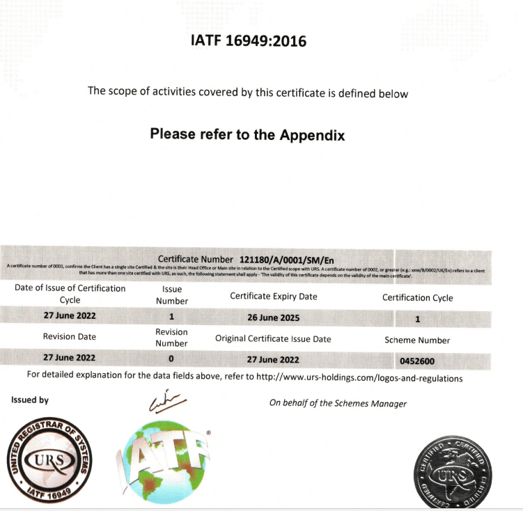 IATF 16949:2016